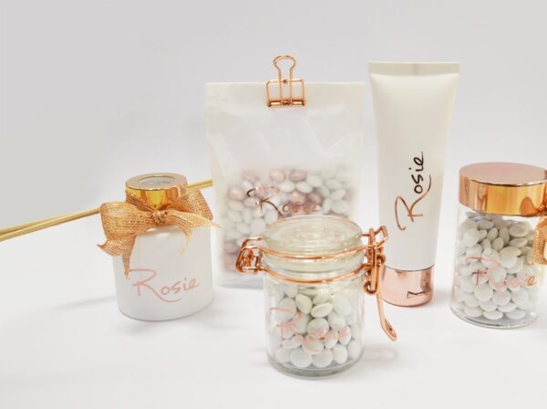 contenant dragees rose gold dragees blanc et rose gold