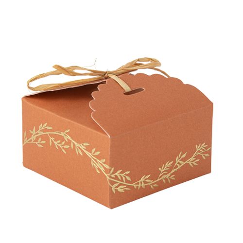 contenant dragées terracotta et or