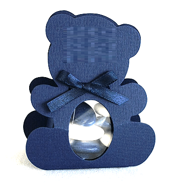 contenant ourson bleu marine