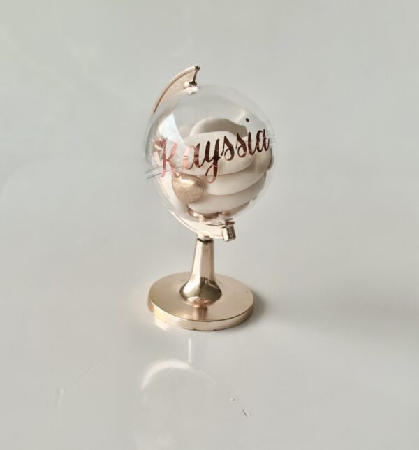 contenant plexi dragees globe rose gold cuivre