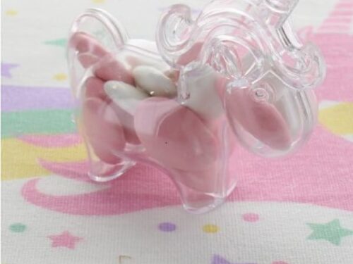contenant dragees licorne en plexi