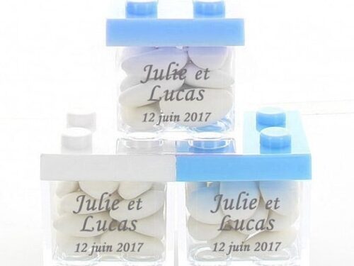 Contenant dragées LEGO bleu