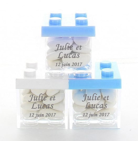 Contenant dragées LEGO bleu