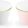 Contours pour cupcakes rose et or - Lot de 6