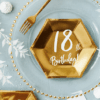 deco anniversaire 18 ans assiette carton or