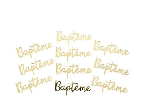 déco bapteme en plexi Or