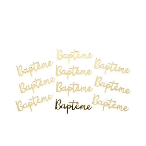 déco bapteme en plexi Or