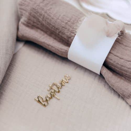 déco bapteme en plexi Or