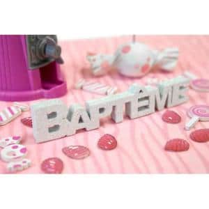 deco table bapteme blanc