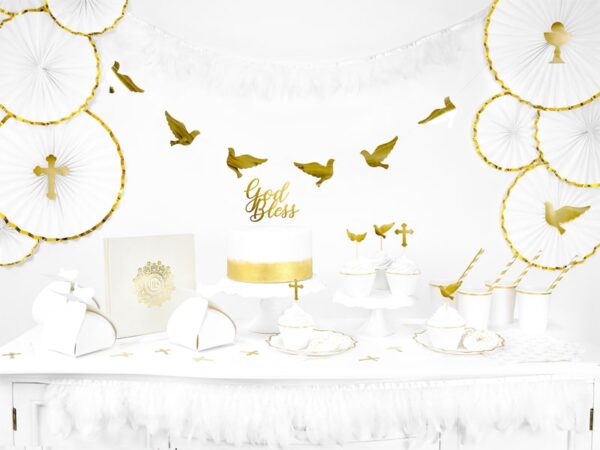 deco communion blanc et or