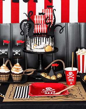 Pics Déco Gâteau- Pirate- Lot de 5