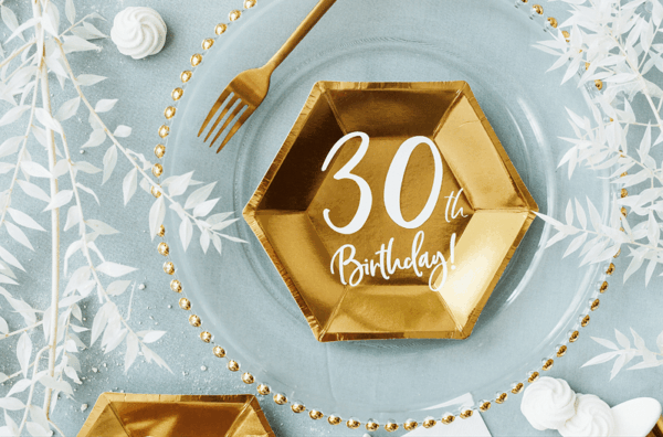decoration anniversaire 30 ans assiette jetable