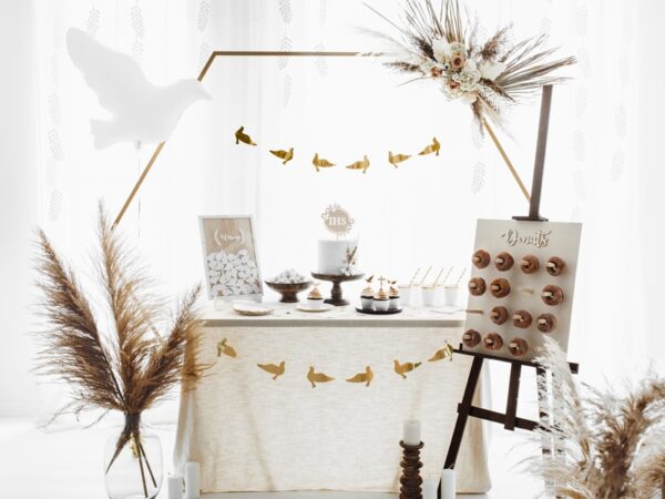 deco communion blanc et or