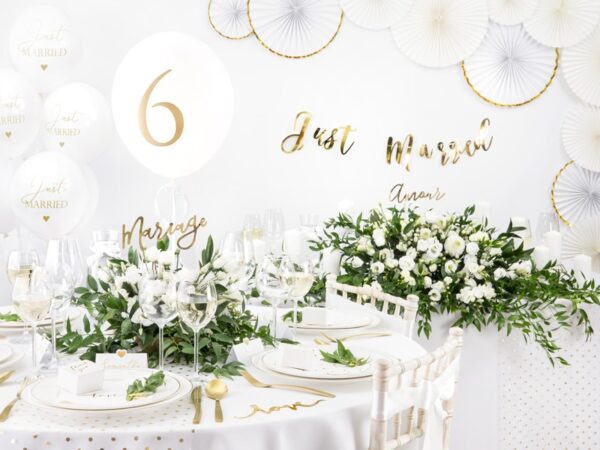 Mariage decoration blanc et or