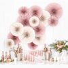 decoration rose gold et blanc anniversaire mariage bapteme communion