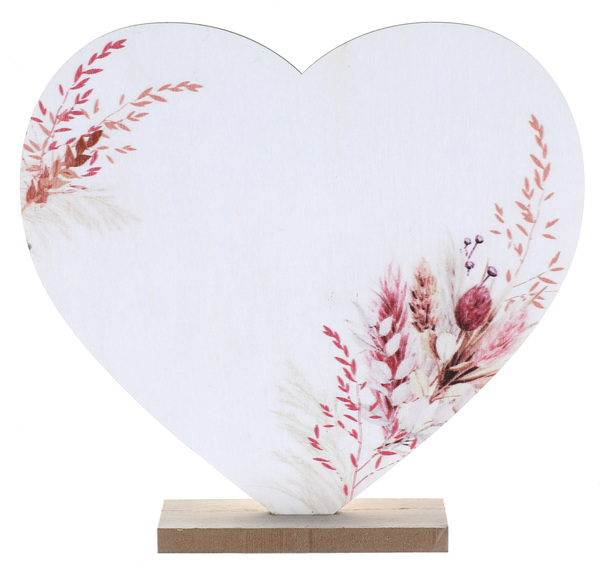 deco de table bohème coeur en bois centre de table