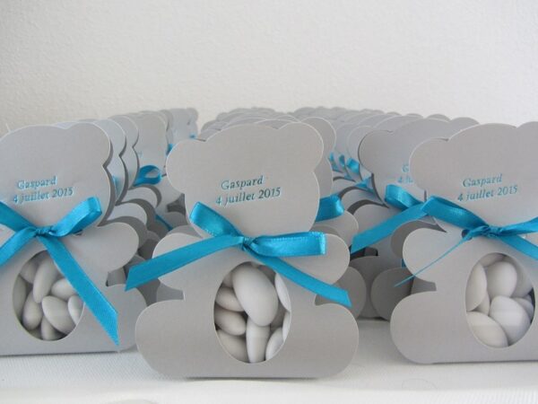 Forfait Impression dorure à chaud : Boite à dragées ourson