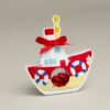 Boite à dragées bateau - Thème mer - Lot de 6