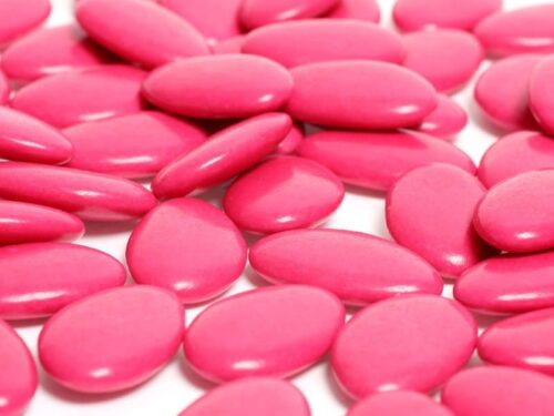 dragees chocolat fushia