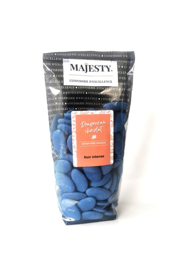 dragees chocolat noir intense bleu marine