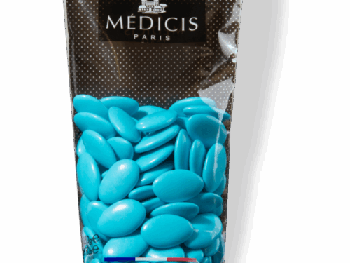 Dragees chocolat turquoise Medicis