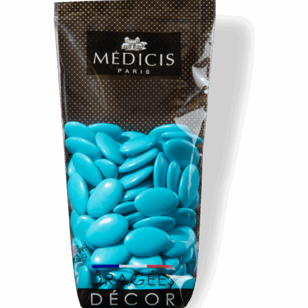 Dragees chocolat turquoise Medicis