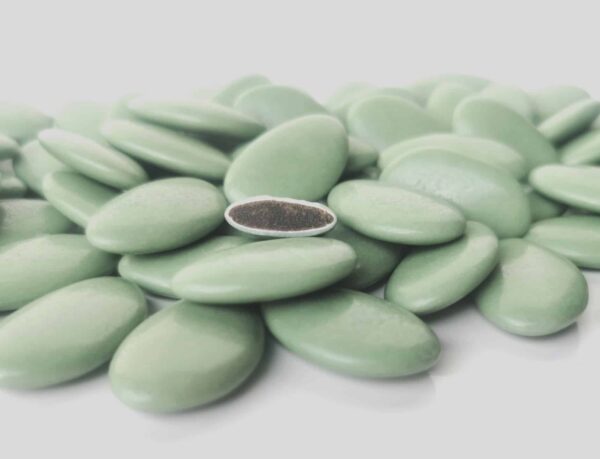 dragees chocolat vert eucalyptus vert olive