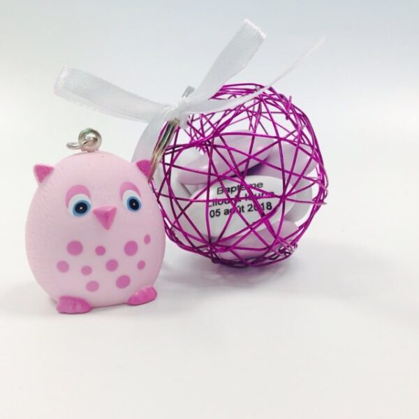 dragées hibou porte cles