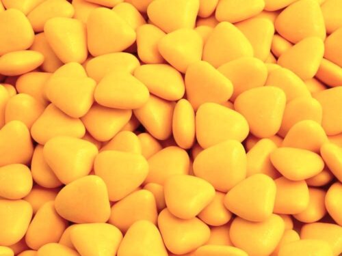 dragées coeur jaune mimosa