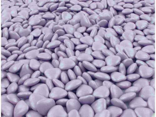 dragées coeur parme