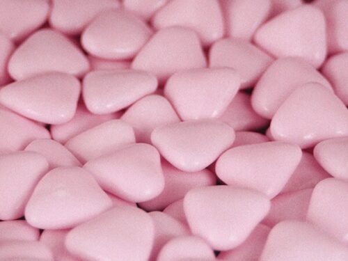 dragees coeur rose