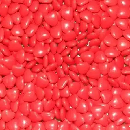 dragees coeur rouge clair