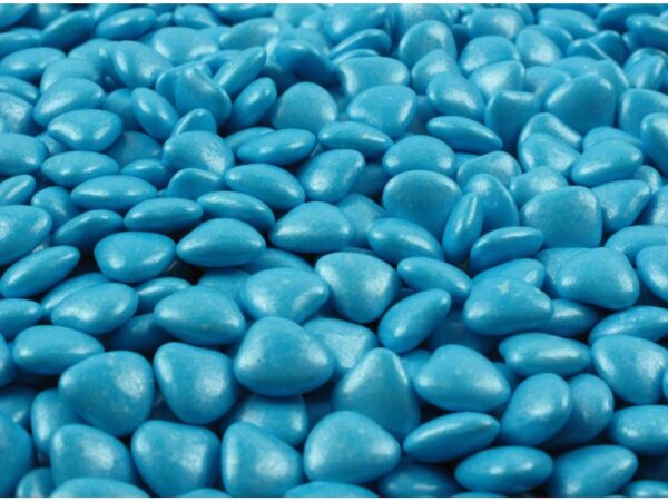 Dragées coeur turquoise