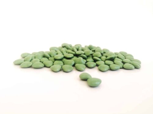dragees coeur vert eucalyptus