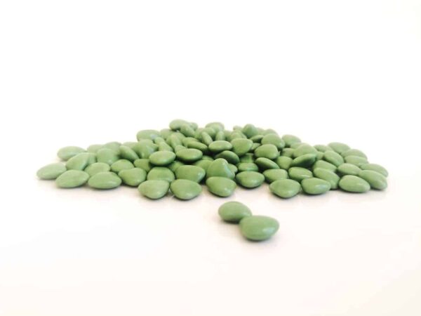 dragees coeur vert eucalyptus