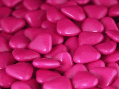 Dragees coeur Fuchsia