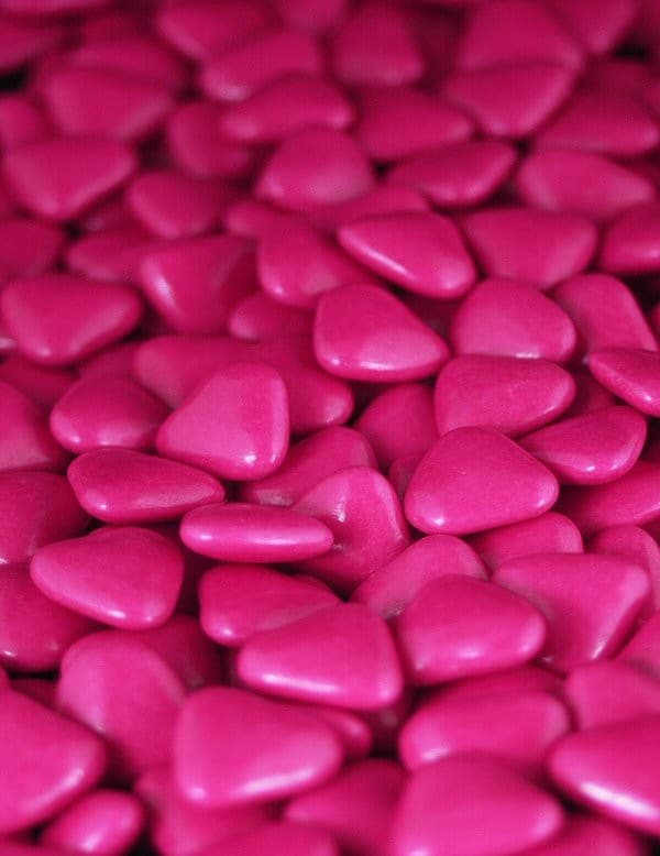 Dragees coeur Fuchsia