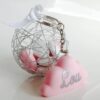 porte cles nuage rose