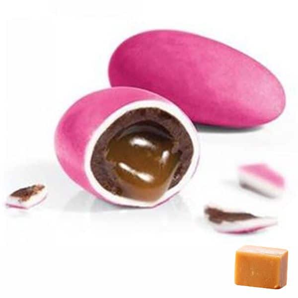 dragees pecou caramel grenadine rose