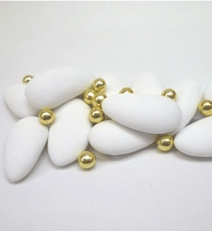 dragees perle de sucre or