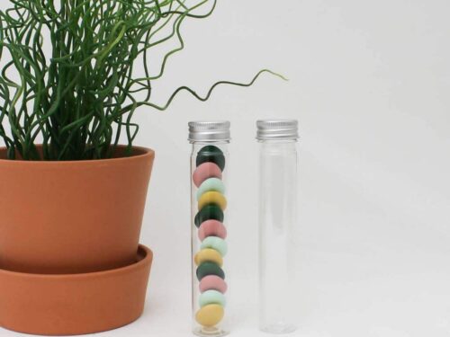 tube a dragees transparent