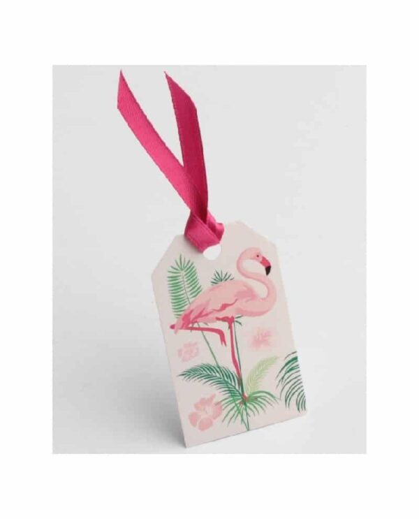 étiquette flamant rose