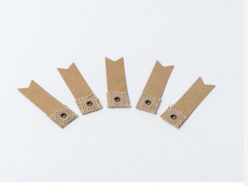 Etiquette à dragées Jute et Kraft