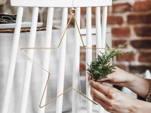 étoile doré fleurs