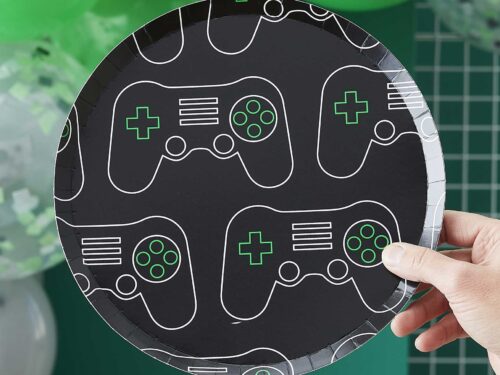 assiette anniversaire jeu video theme gamer