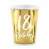gobelet 18 ans blan et or deco anniversaire 18 ans