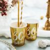 gobelet 30 ans blan et or deco anniversaire 30 ans