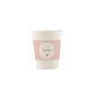 gobelet bapteme rose blanc et or