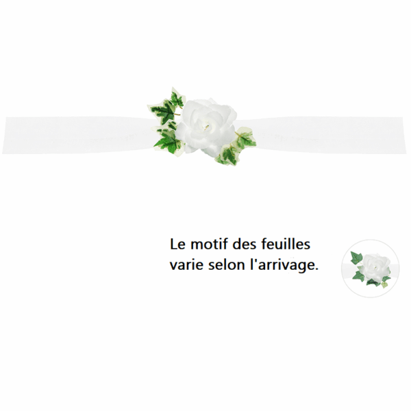 Guirlande de tulle blanche avec fleurs blanches