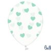 ballon crystal-coeurs vert d'eau